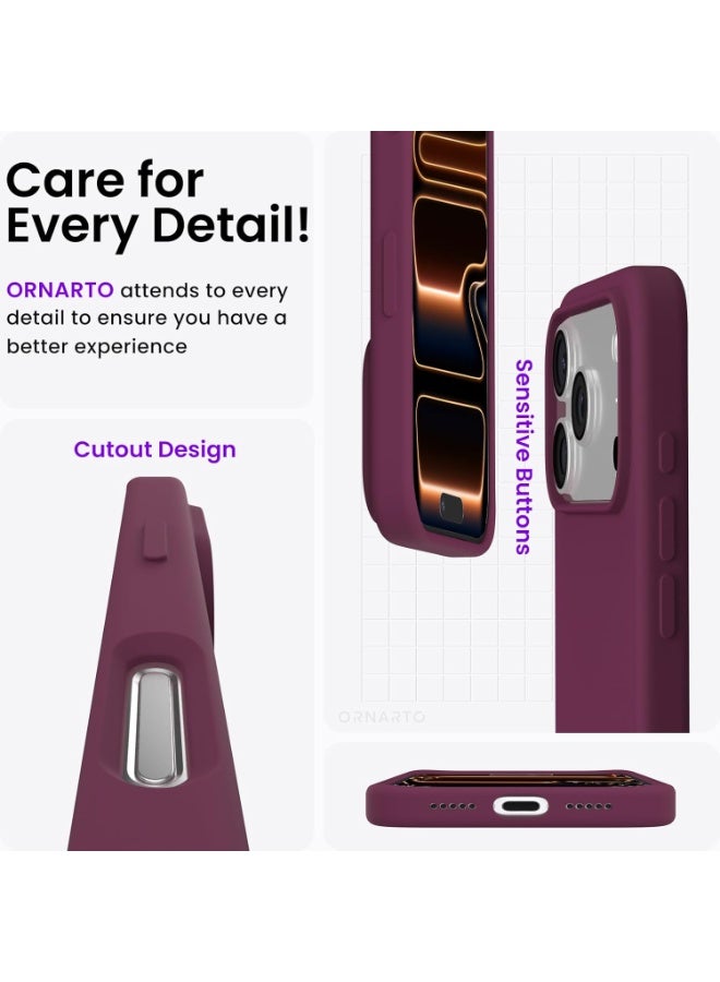 ACLIX iPhone 17 Pro Case Liquid Soft Silicone iPhone 17 Pro Cover Anti Scratch with Inside Microfiber Lining Shockproof Protective Phone Case for iPhone 17 Pro 6.3 inch - Image 2
