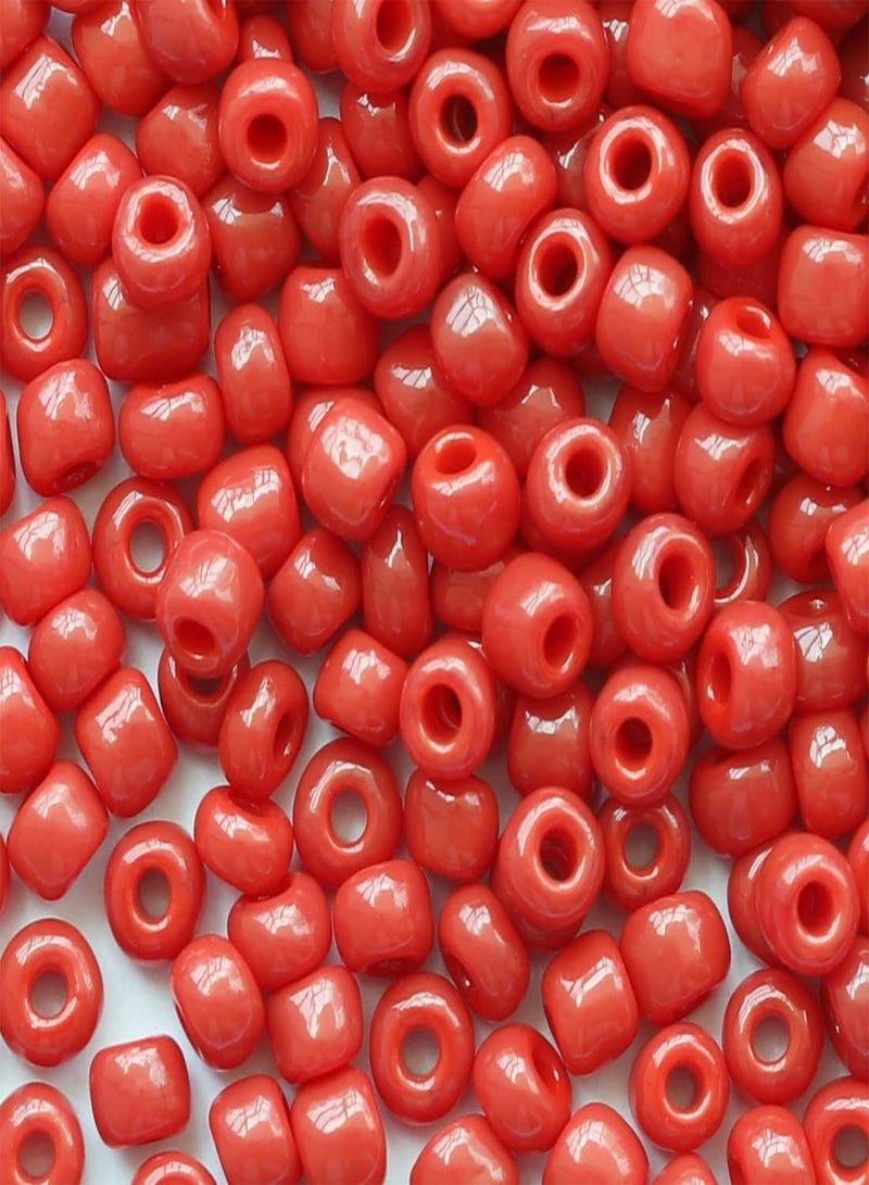 GGOOT Bulk 4mm Red Seed beads for Jewelry Making 110 grams About 160pcs,6/0 Glass Craft Beads for Making Earrings, Bracelets, Pendants, Waist Jewelry, DIY Handmade Seed Beads  - Image 2