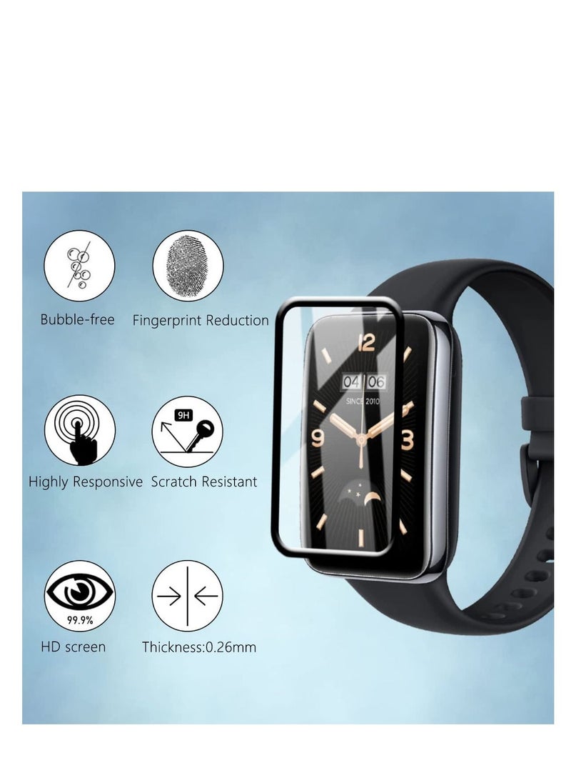Generic - Xiaomi Mi Band 7 Pro Screen Protector 3D Curved Full Coverage, Ultra HD Tempered Glass Screen Protector, Anti-Bubble, Anti-Scratch, Soft TPU Film - Image 1