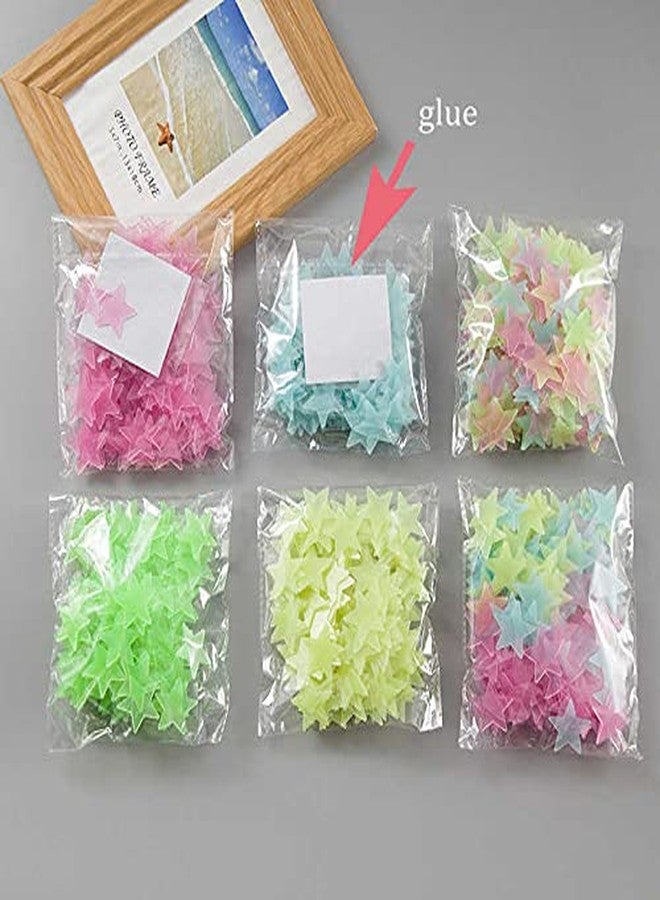 PINDIA Polyvinyl Chloride Luminous Fluorescent Glowing Night Sky Radium Glow Stars Starry Sky Space Wall Sticker - Pink, 55Pc - Image 3
