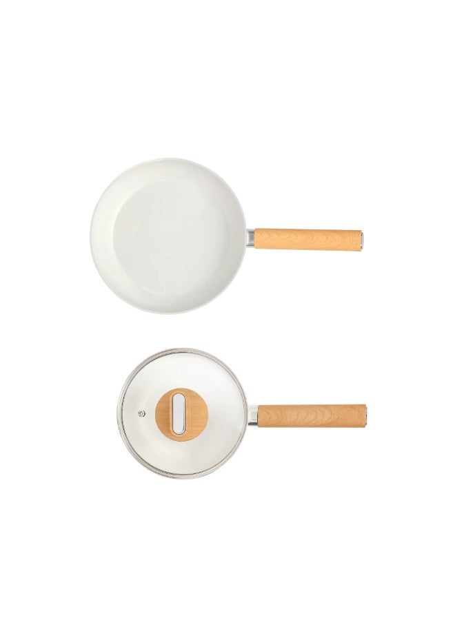 Fukuro Shiro Ceramic Non-Stick Cookware Set (2 Pan) - Image 4