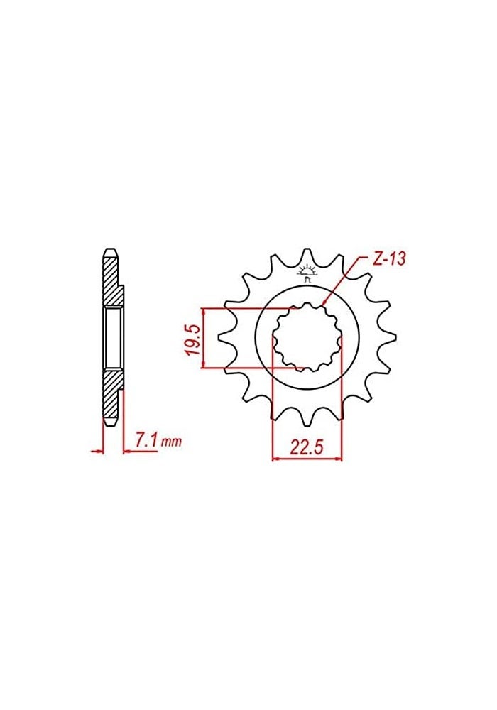 QASULER 520 15T Motorcycle Front Sprocket - Image 2