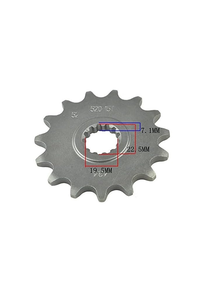 QASULER 520 15T Motorcycle Front Sprocket - Image 3