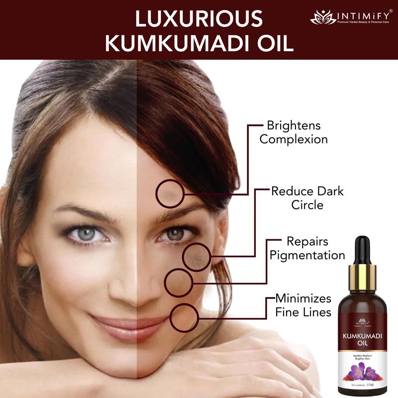 INTIMIFY Kumkumadi Tailam Face Oil For Women men 30 ml Pack of 1 - Image 4