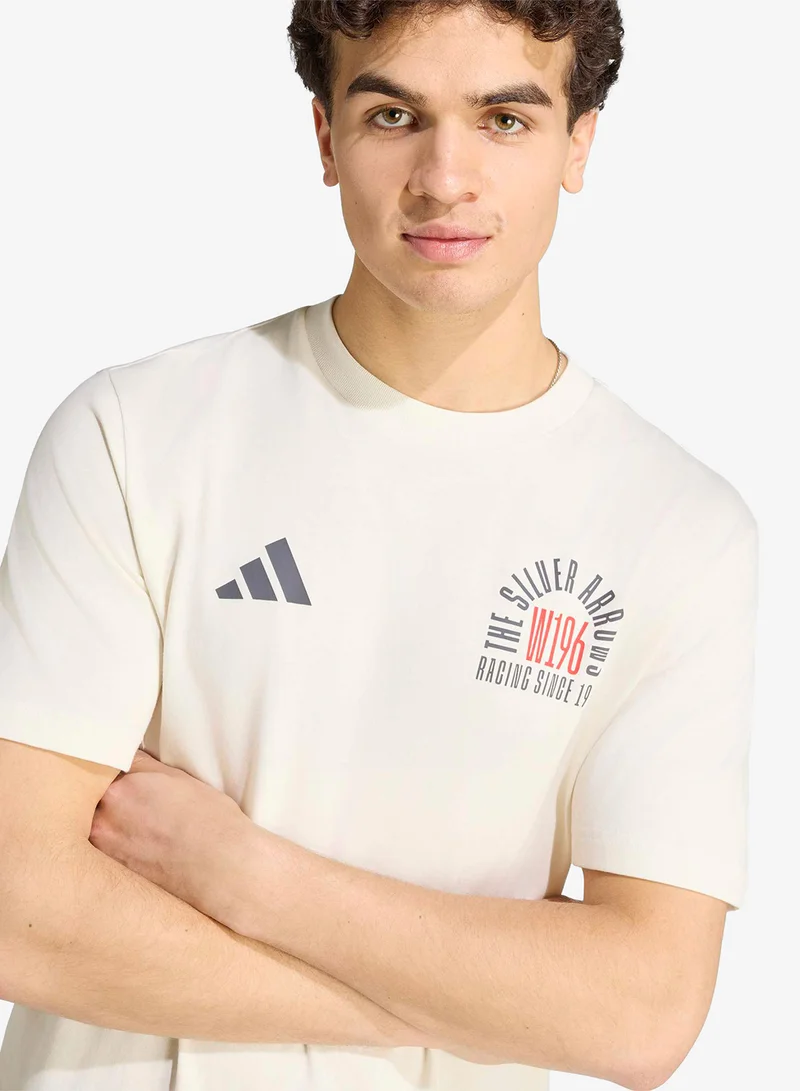 Adidas OWHITE/GRANIT Mercedes Silver Arrows 1955 Graphic T-Shirt for Men | Best Price UAE