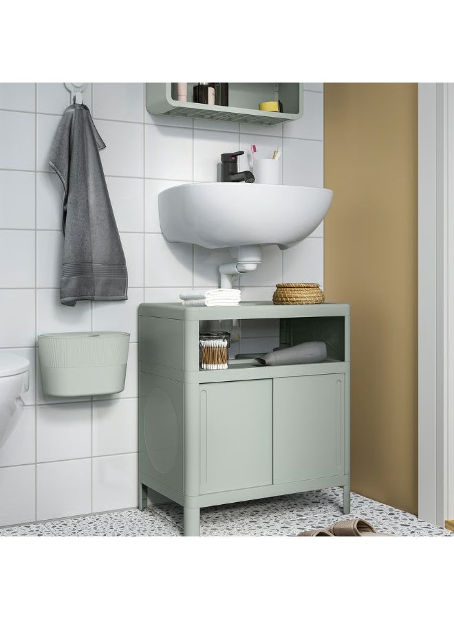 Waste Bin With Lid Self Adhesive Green 4L - Image 2