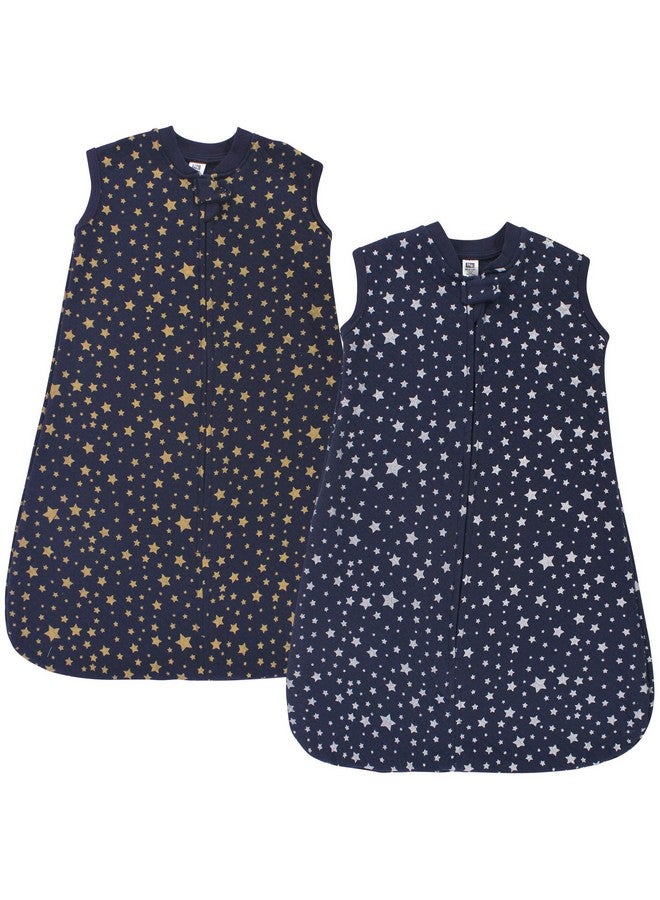 Hudson Baby Unisex Baby Premium Quilted Sleeveless Sleeping Bag and Wearable Blanket, Metallic Stars, 12-18 Months - Image 2