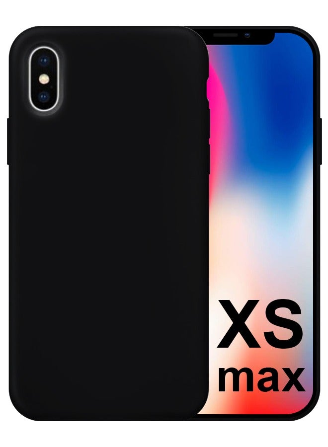 CATANES Protective Soft Silicone Case Cover for iPhone XS MAX - Classic Black - Image 1