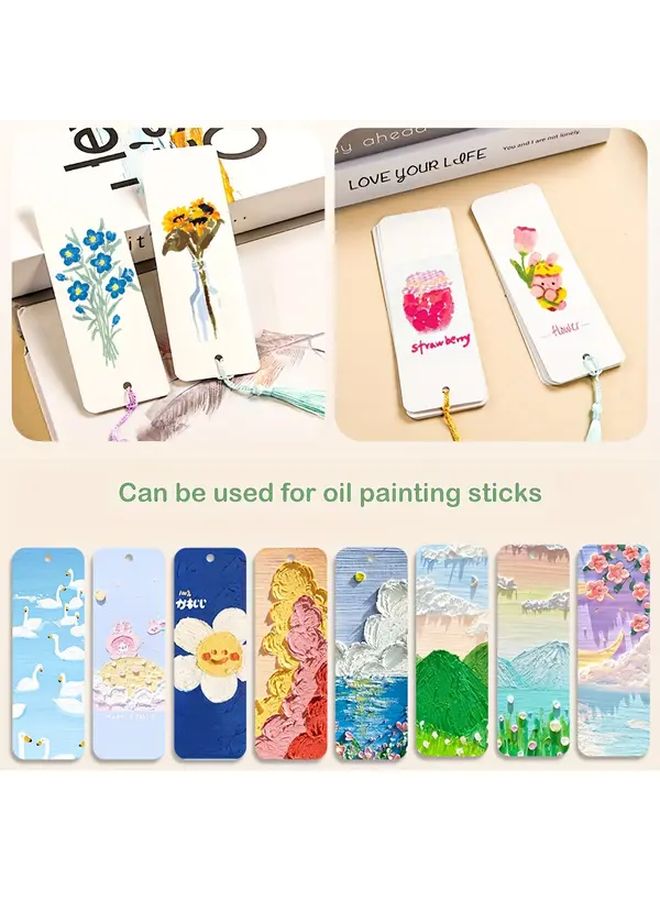 25 Pcs Premium Watercolor Paper Bookmarks Blank Labels For DIY Coloring Pastel Acrylic And Watercolor Art Projects - Image 2