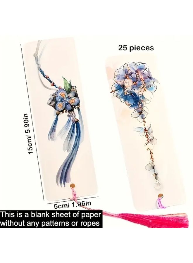 25 Pcs Premium Watercolor Paper Bookmarks Blank Labels For DIY Coloring Pastel Acrylic And Watercolor Art Projects - Image 1