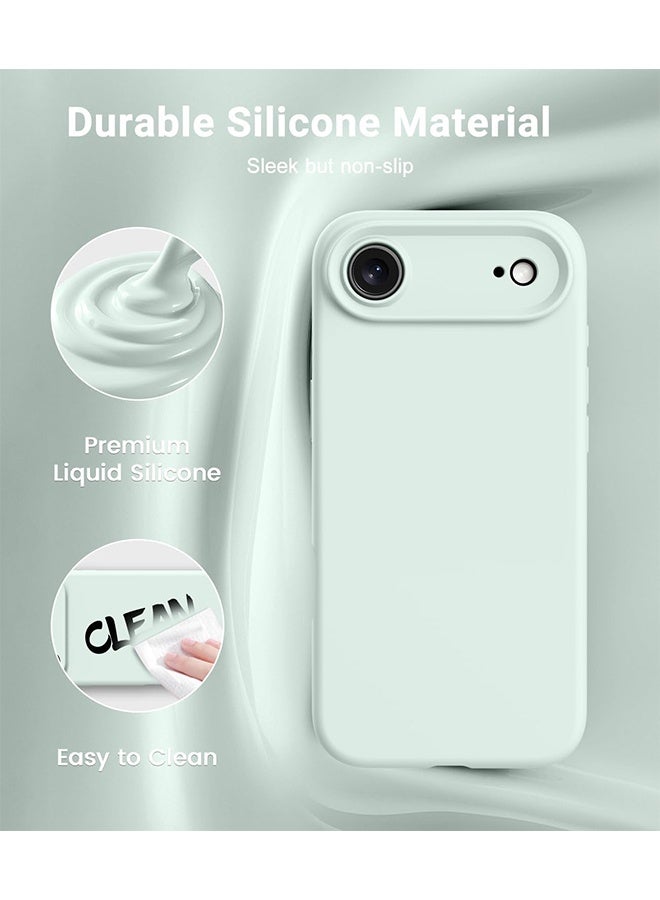 Magnetic for iPhone 17 Air Case,Compatible with Magsafe,Classic Liquid Silicone Mobile Phone Case,Integrated Camera Control Button,Anti-Scratch Microfiber Lining, Mint Green - Image 2