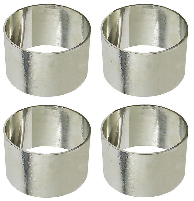 SKAVIJ Handmade Twisted Pipe Napkin Rings Holders Decor Dinner Party Wedding Thanksgiving Christmas Gathering (Silver 4pcs) - Image 4
