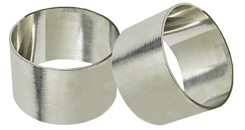 SKAVIJ Handmade Twisted Pipe Napkin Rings Holders Decor Dinner Party Wedding Thanksgiving Christmas Gathering (Silver 4pcs) - Image 5