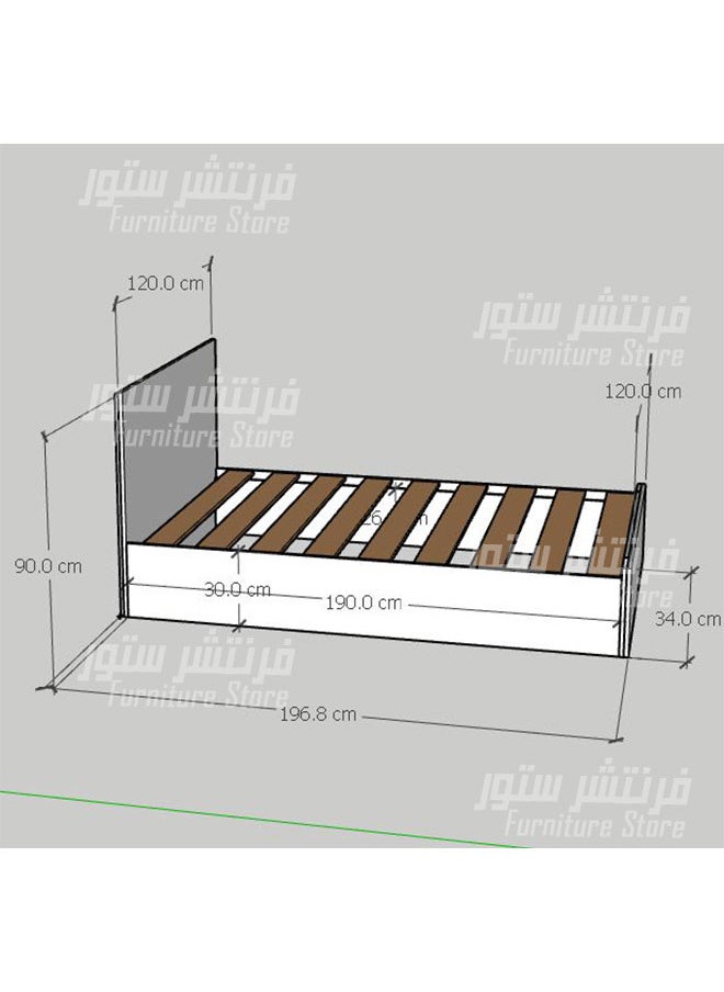 سرير مودرن - عرض120 سم طول190 سم ، من فرنتشر ستور.