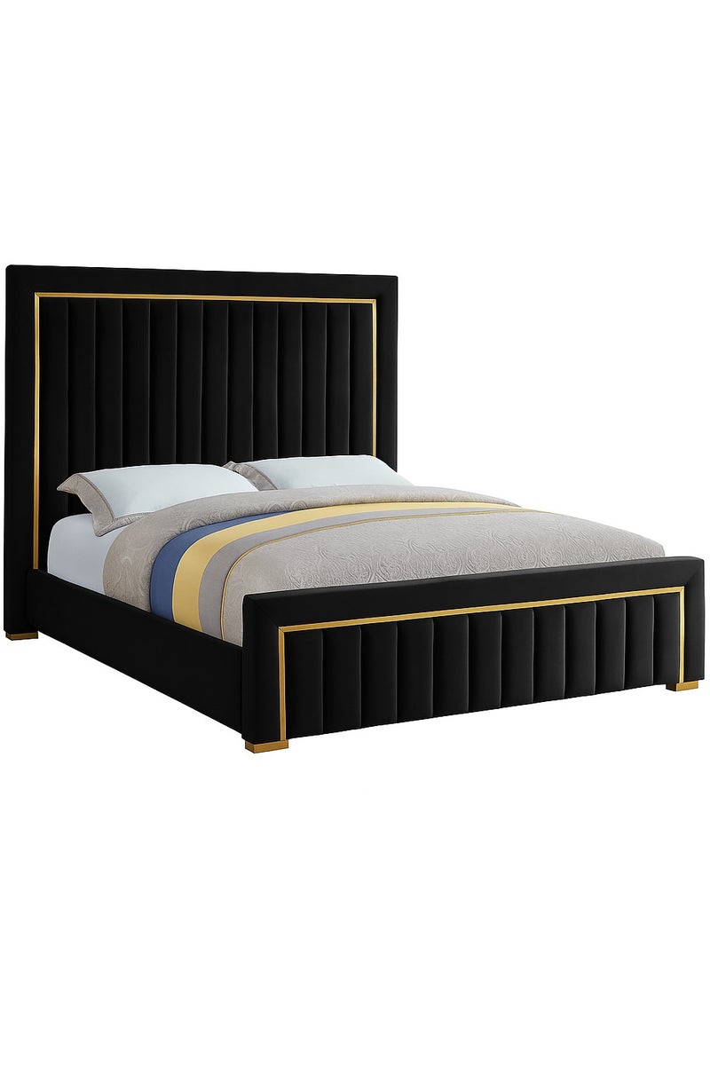 ASGHAR FURNITURE Glam Velvet King Bed(180x200) - Image 2