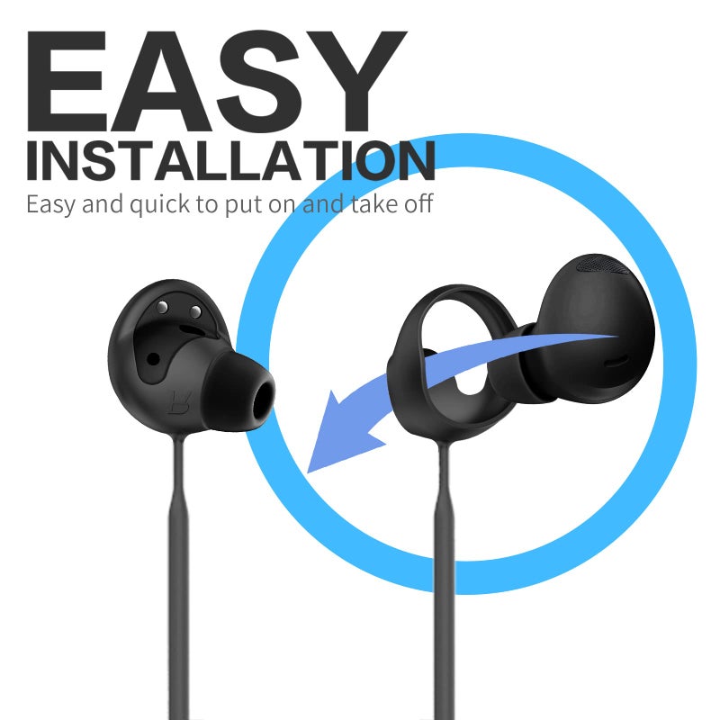WOFRO Anti-Lost Strap for Galaxy Buds 2 Pro (2022), Sports Soft Silicone Lanyard Accessories Compatible with Samsung Galaxy Buds Pro 2 True Wireless Bluetooth Earbuds Neck Rope (Black), In Ear - Image 4