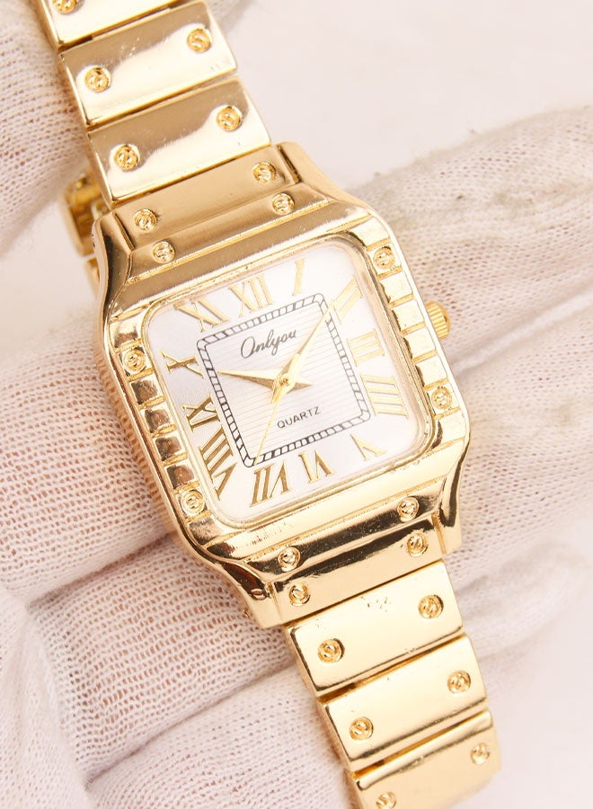 Onlyou Women’s Casual Watch, Silver Dial, Stainless Steel Material - Image 4