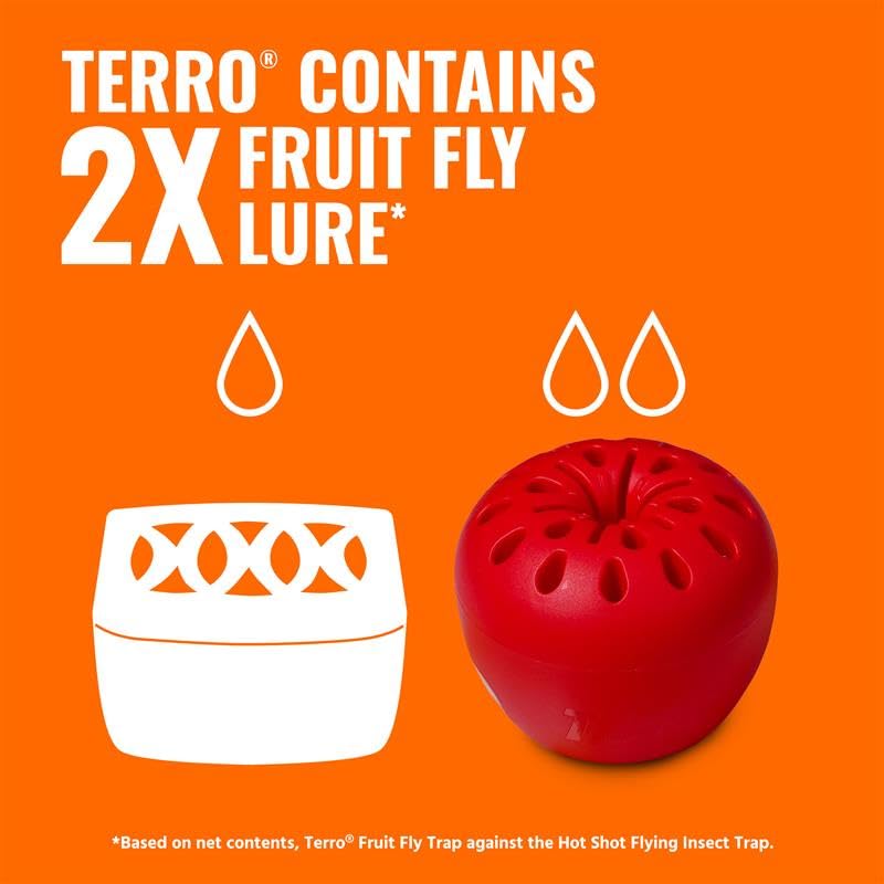 Terro Fruit Fly Traps for Indoors (6 Pack) + 270 Days of Lure Supply - Image 5