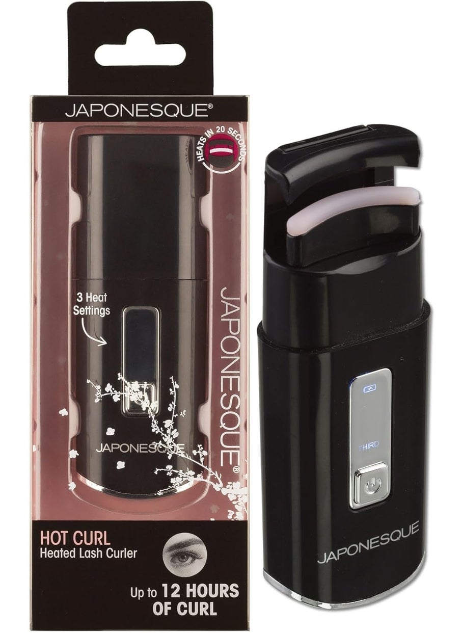 Japonesque - JAPONESQUE Heated Lash Curler, Long Lasting Eyelash Curler and Lifter, USB Powered, Heat Safety Settings, Electric Curler Tool - Image 1