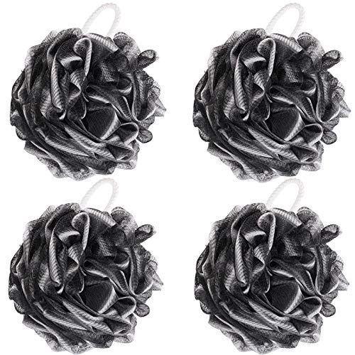BTYMS 4 Pieces Shower Loofahs Bath Scrunchies 75g/pcs Large Bath Sponge Body Loofahs Shower Pouf Mesh Pouf for Bathing - Image 1