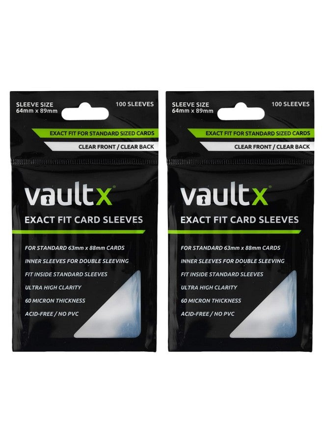 Vault X Exact Fit Trading Card Sleeves High Clarity Perfect Fit Inner Sleeves To Protect And Preserve Board Game Collectible And Trading Card Games (200 Pack) - Image 2