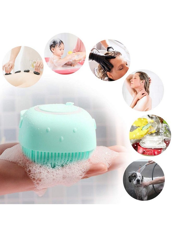 SAFERSKY 2 Pcs Silicone Body Back Scrubber Belt And Bath Brush With Soap Dispenser Exfoliating Shower Belt Body Brush For Bathing Bath Body Cleaning Brush For Men Women Kids (Multi)  - Image 4