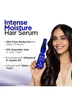 BBLUNT Intense Moisture Hair Serum with Vitamin E & Jojoba Oil* - 70 ml 30x Frizz Reduction for Upto 72 Hours* | 31x Smoother Hair in Just 1 Use*  - Image 4