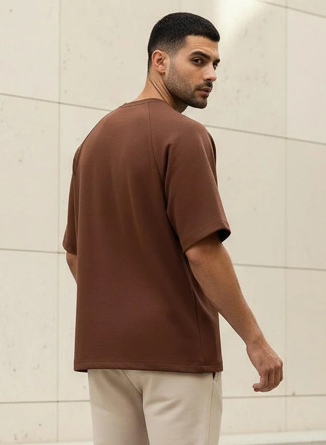 Love Pangolin RED Love Pangolin Men Raglan Sleeve Oversized T shirt for Men | Best Price UAE