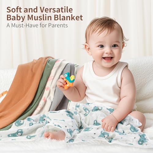 GUNTAIL Rayon from Bamboo Swaddle Blankets for Newborn2 Pack Breathable Soft Receiving BlanketLarge 41 x 41 inches Swaddle Wrap Burping ClothesEssentials Infant Shower ItemsChristmas Bear Green Bear - Image 3