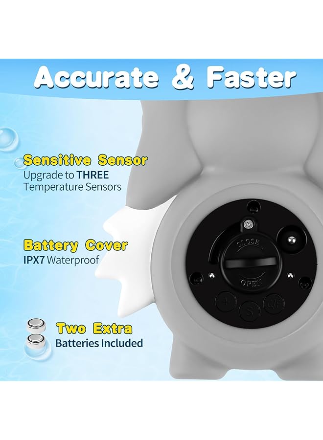 KASTWAVE Bpa Free Baby Bath Thermometer Digital Water & Room Thermometer Toy With Led Display Temperature Warning Safe For Newborns Elephant Design Baby Safety Essentials - Image 5