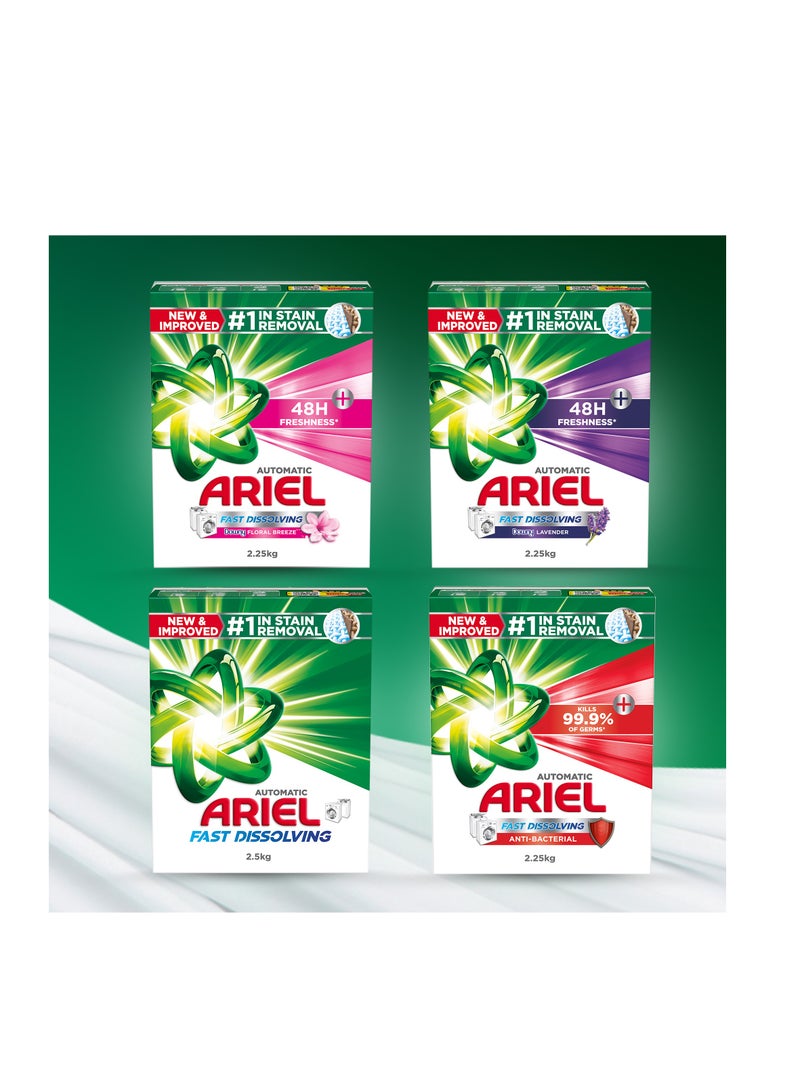 Anti-Bacterial Fast Dissolving Laundry Detergent Powder Dual Pack 2 x 2.5kg
