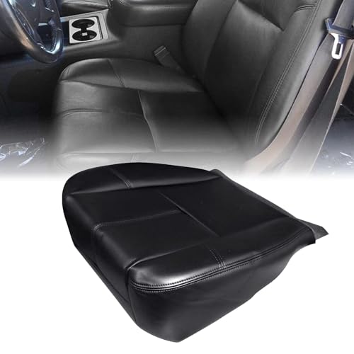 Priprilod Driver or Passenger Side Bottom Replacement Microfiber Leather Seat Cover Black Compatible with Chevy Avalanche Silverado Suburban Tahoe GMC Sierra Yukon 2007 2008 2009 2010 2012 2013 2014 - Image 3
