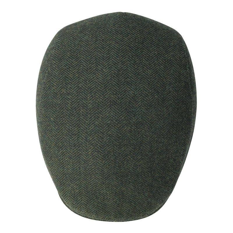 FEINION Men Wool Blend Flat Cap Tweed Newsboy Ivy Hat (Herringbone Green) - Image 4