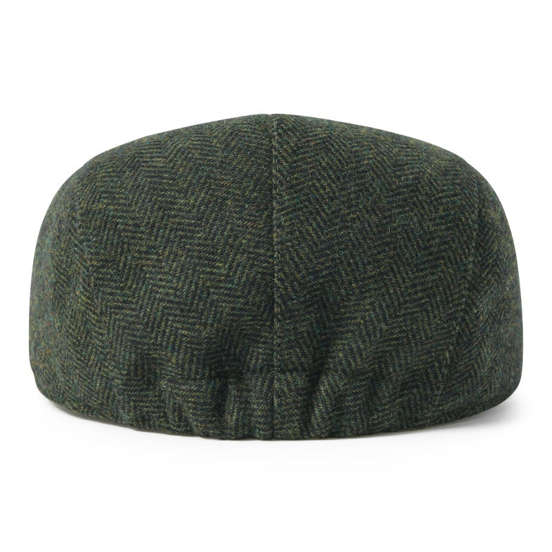 FEINION Men Wool Blend Flat Cap Tweed Newsboy Ivy Hat (Herringbone Green) - Image 5