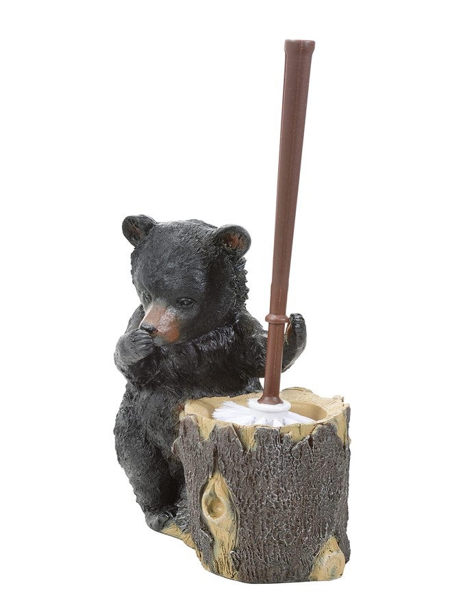 BLACK FOREST DECOR Black Bear Toilet Brush, Polyresin, Includes Plastic Brush, 9" W x 6" D x 15 3/4" H - Image 4