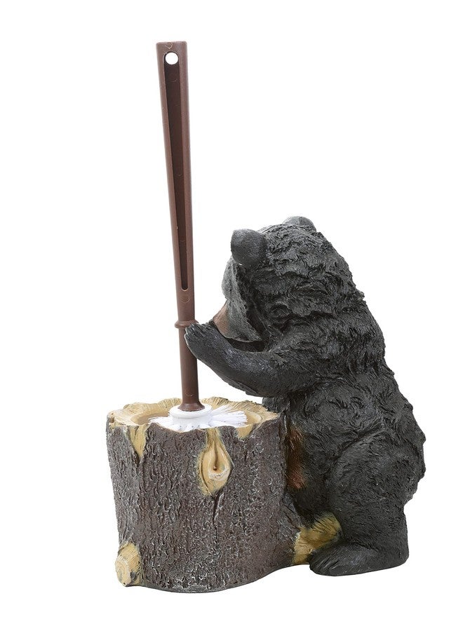 BLACK FOREST DECOR Black Bear Toilet Brush, Polyresin, Includes Plastic Brush, 9" W x 6" D x 15 3/4" H - Image 5