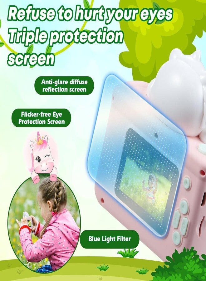 RAMNATH IMPEX RAMNATH Unicorn Kids Camera - 720P HD Digital Video Camera for Girls 3-12, Selfie Toys, Photography, Video, Game - Toddlers Birthday Gift - Image 4