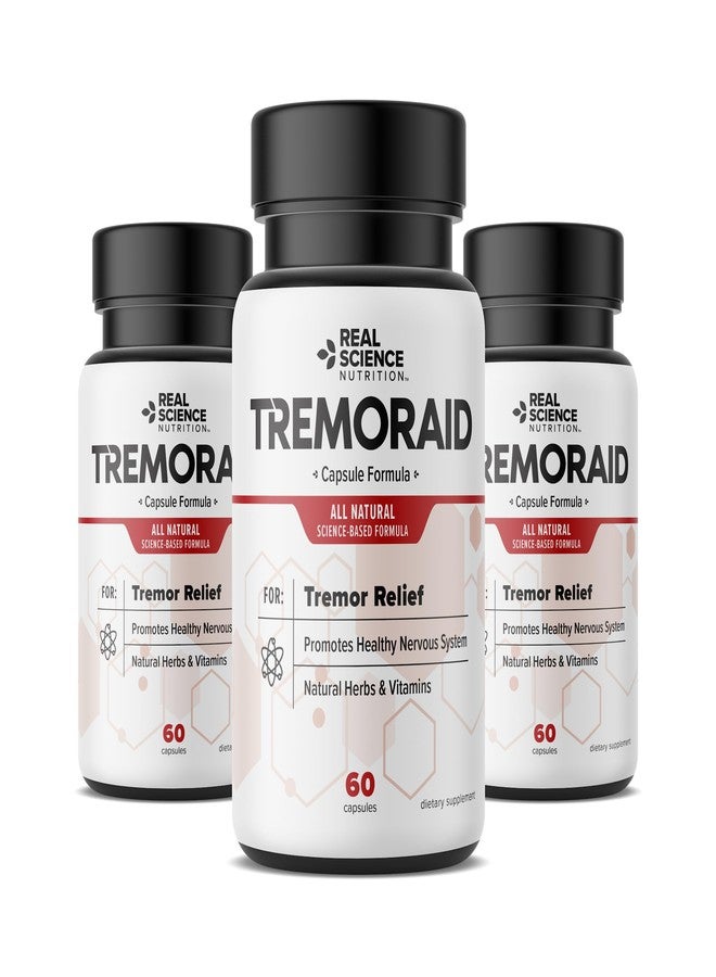 Tremoraid مكملات تريمورايد الأساسية لتخفيف الرعاش (60 كبسولة* (3 زجاجات) - Image 1