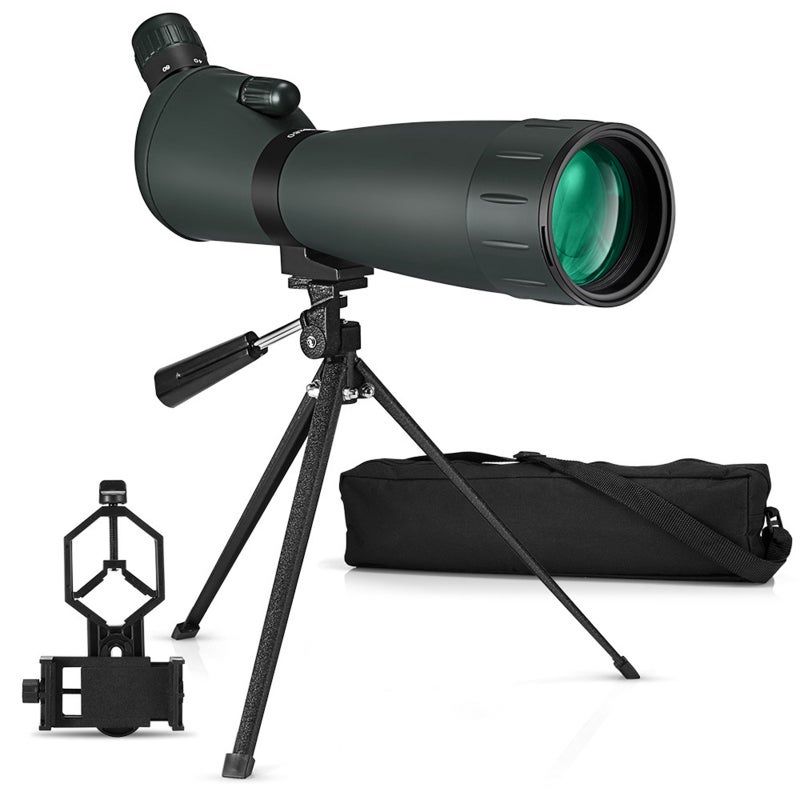 Waterproof Monocular 20-60X Adjustable Zoom, 60mm FMC Objective Lens - Ultra-wide Field Of View, BAK 4 Prism Glass Night Vision Device for Outdoor Bird Watching, Camping, Hunting - Image 1