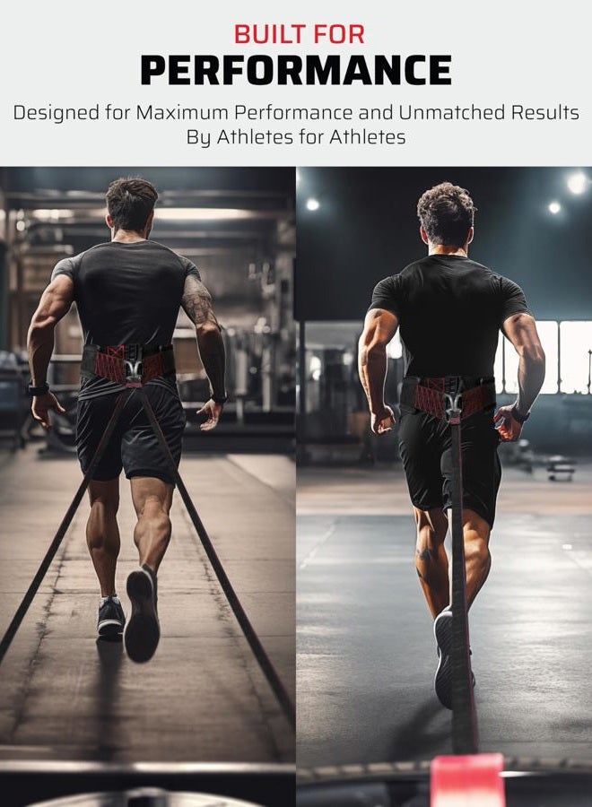 THEFITGUY حزام للسحب، تدريب القوة، إغلاق قابل للتعديل، 2 حزام و 4 خطافات متضمنة - Image 4