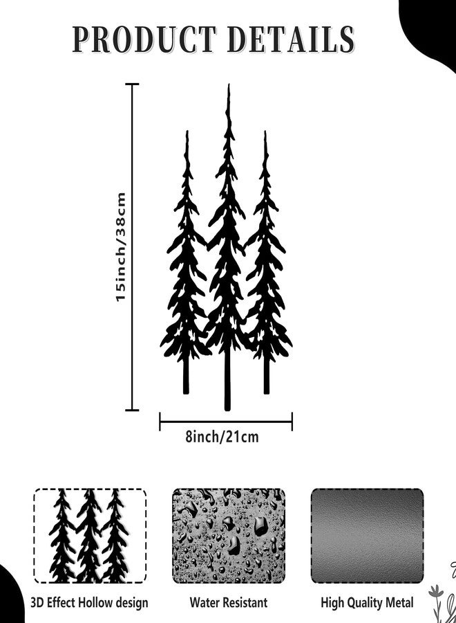 DICYWUDI Black Metal Tree Wall Decor, Cabin Decor, Tree Decor, Rustic Wall Decor for or Indoor Kitchen Bathroom Bedroom Living Room Dining Room - Image 2