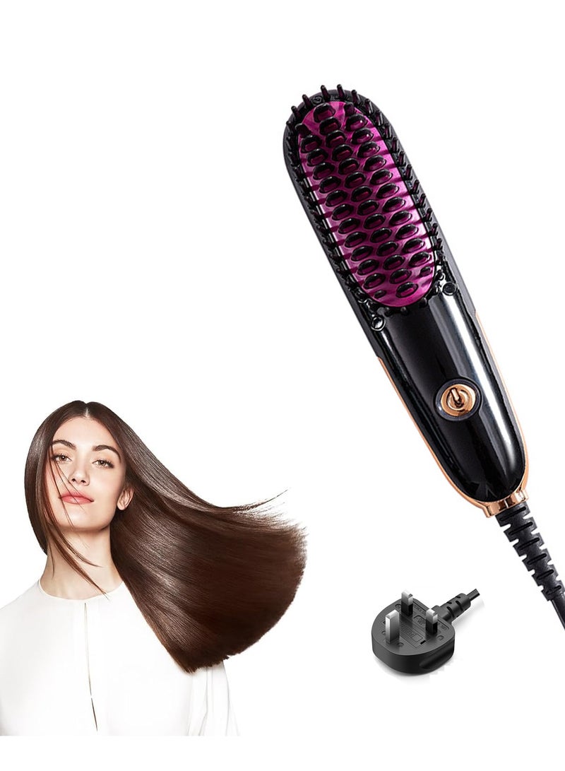 general Mini Hair Straightening Brush Comb with PTC Heating Technology Thermal Beard Comb Brush Electric Hot Straightening Comb - Image 1