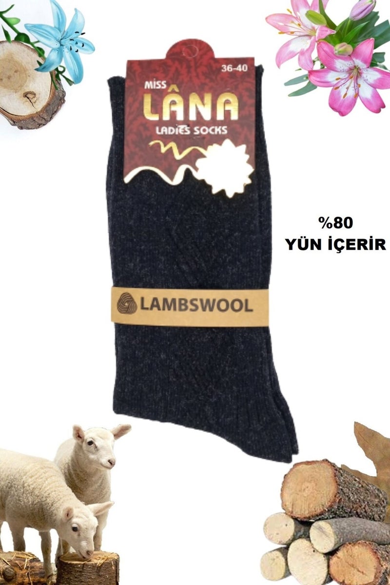 Kral Socks Kral Women's Socks (12 Pairs) Winter Wool Socks Lambswool (Special Lamb Wool) For Women With Thermal Features - Image 2