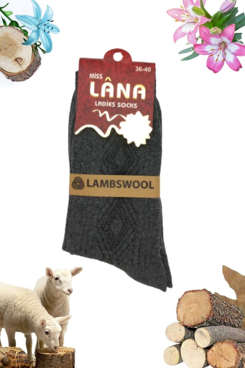 Kral Socks Kral Women's Socks (12 Pairs) Winter Wool Socks Lambswool (Special Lamb Wool) For Women With Thermal Features - Image 3