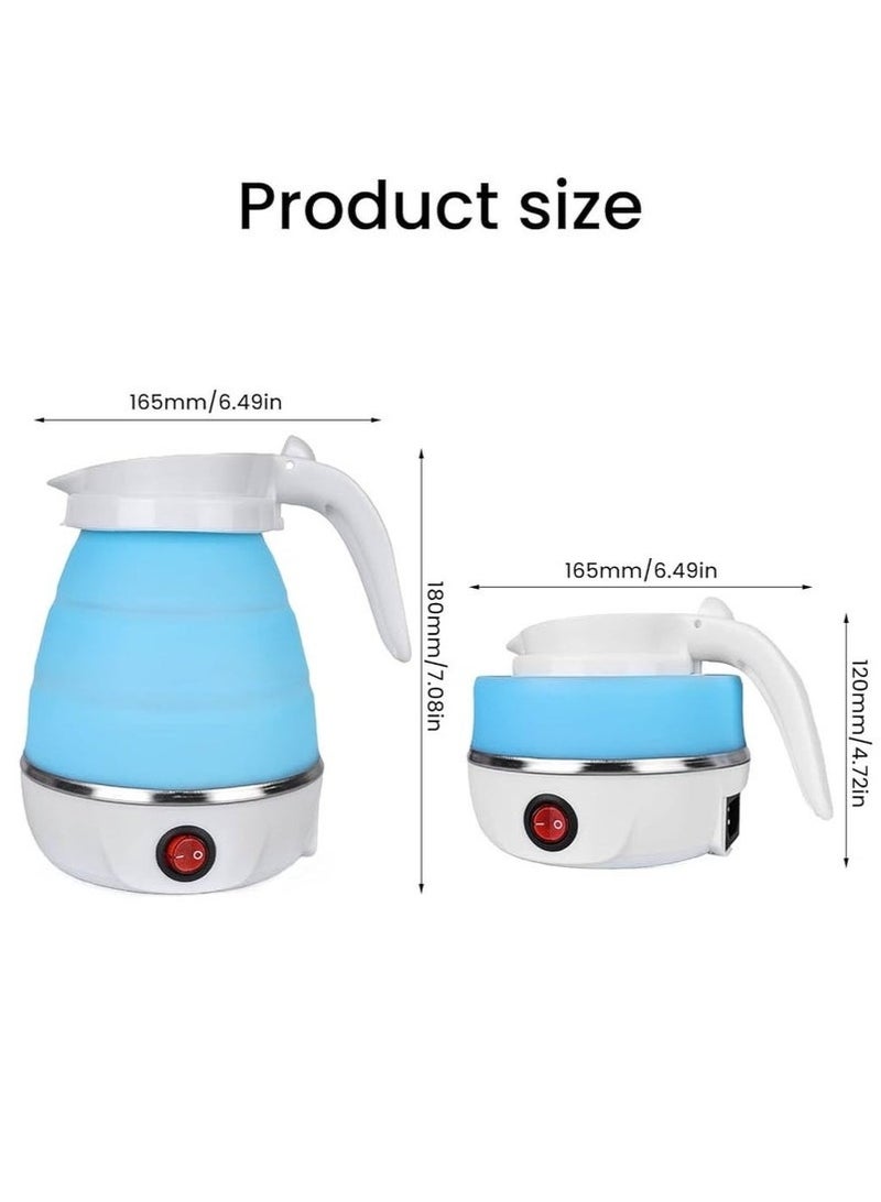 Denx Portable Folding Electric Kettle for Travel – Compact 500W Kettle with Collapsible Design, Food-Grade Silicone Body, Auto Shut-Off & Boil-Dry Protection – DX1768 Ideal for Outdoor & Office Use - Image 2