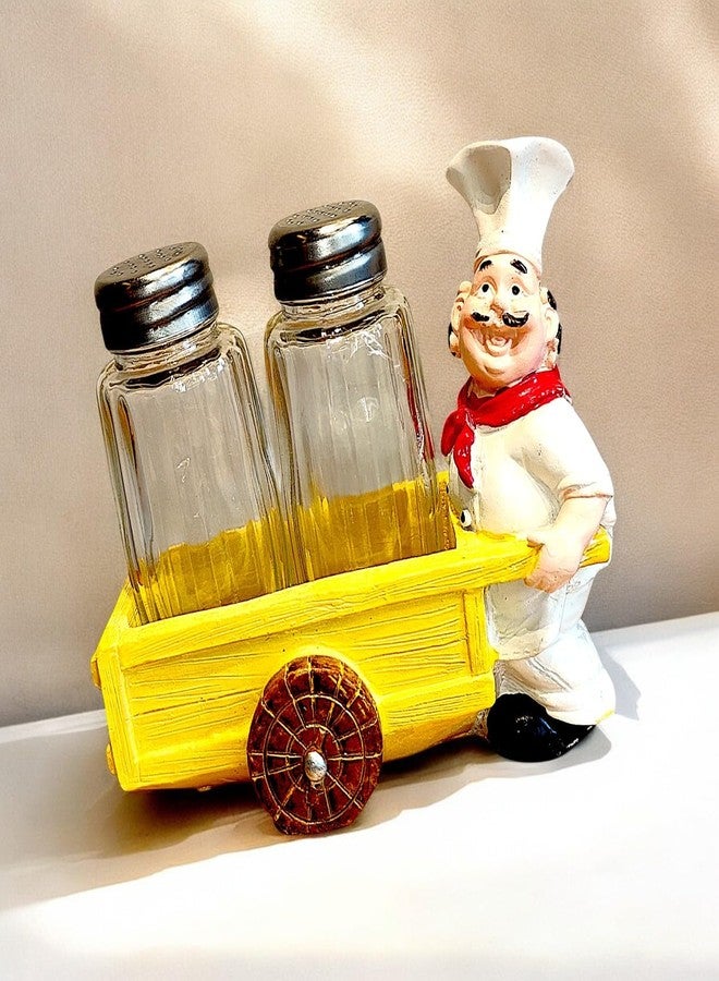 Karigaari India Chef Salt and Pepper Shaker Set – Cute Kitchen Table Spice Holders, Dining Condiment Bottles, Fun Chef Design, Gift for Home and Cooking Lovers - Image 1