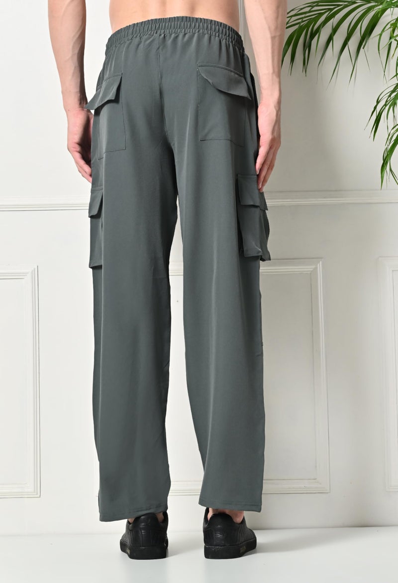 FITINC Stylish NS Lycra Cargo Pants for Men & Boys | All Weather Dry-Fit Track Pants for Man with Utility & Zip Pockets | Lightweight Cargo Lower for Man for Casual Wear – Grey, XX-Large - Image 3