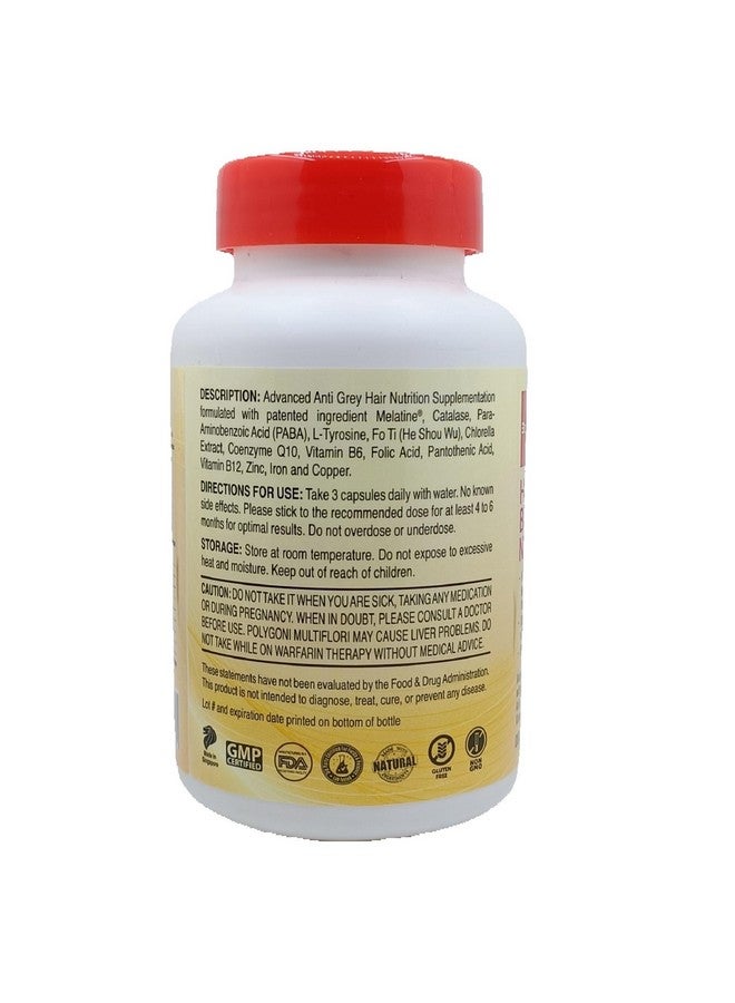 REGENSIFY Hair Melanin Booster Nutrition [Anti Grey Hair Supplement for Men & Women | Melatine®, Catalase, PABA, L-Tyrosine, He Shou Wu, Chlorella Extract, CoQ10, Folic Acid, Pantothenic Acid] - Image 2