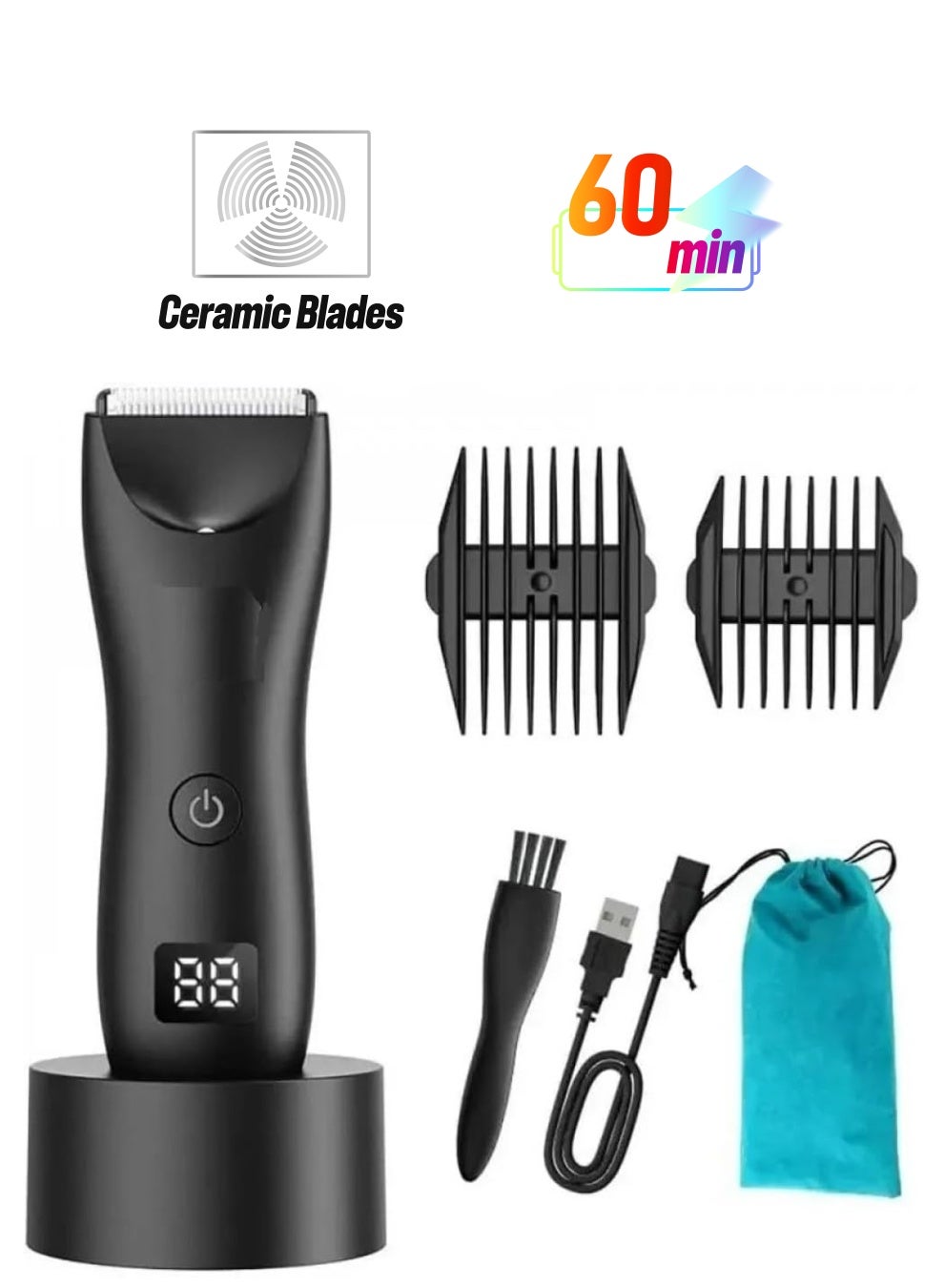 Generic Trimmer Generic Premium Waterproof Hair Trimmer – Portable Rechargeable Body ...