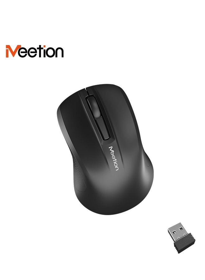 MEETION MiniGo Small Travel 2.4Ghz Cordless Silent Computer Cute Mini Rechargeable Laptop Wireless Mouse 8CM black color - Image 3